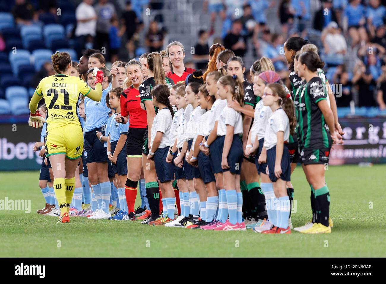 Sydney, Australia. 16th Apr, 2023. Referees, Sydney FC and Western