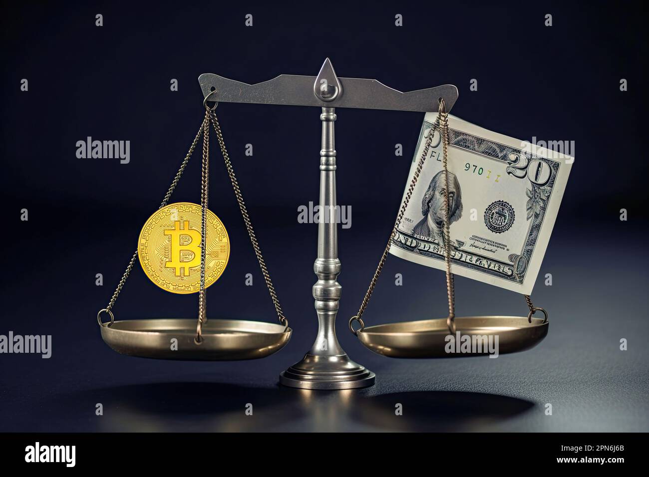 Exchange rate Bitcoin to the US DOLLAR currency. Financial concept about  the BTC - USD exchange rate balance Stock Photo - Alamy