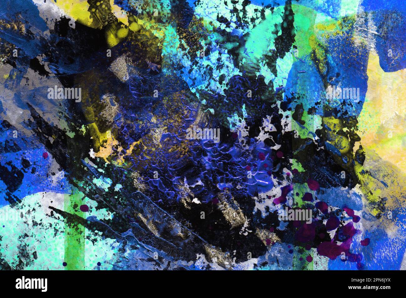 Hand drawn abstract multicolored acrylic texture. Colourful background. Stock Photo
