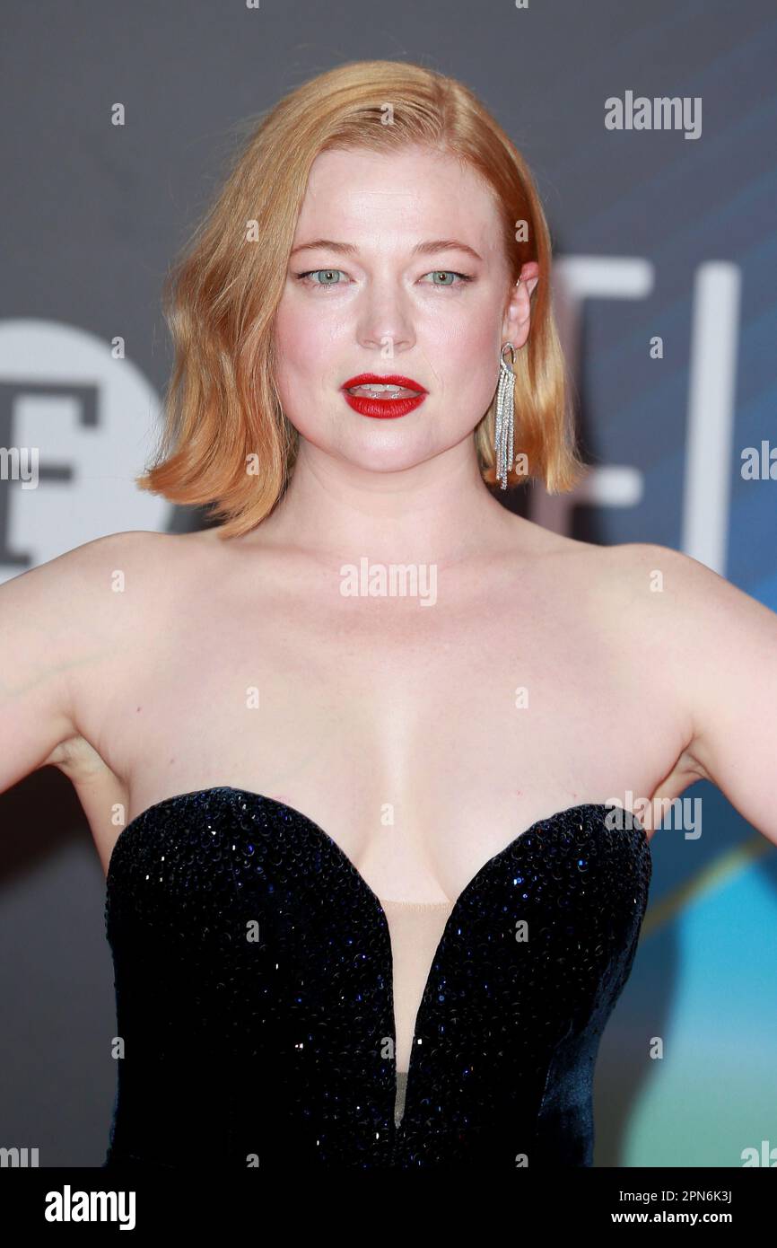 Sarah Snook attends the Succession European Premiere during the 65th BFI  London Film Festival at The Royal Festival Hall in London Stock Photo -  Alamy