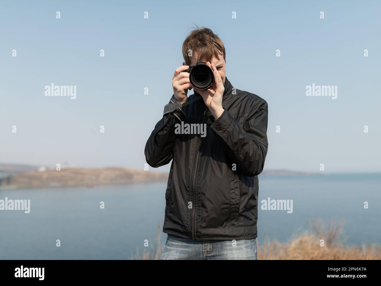 Selective focus attractive photographer hi-res stock photography and ...