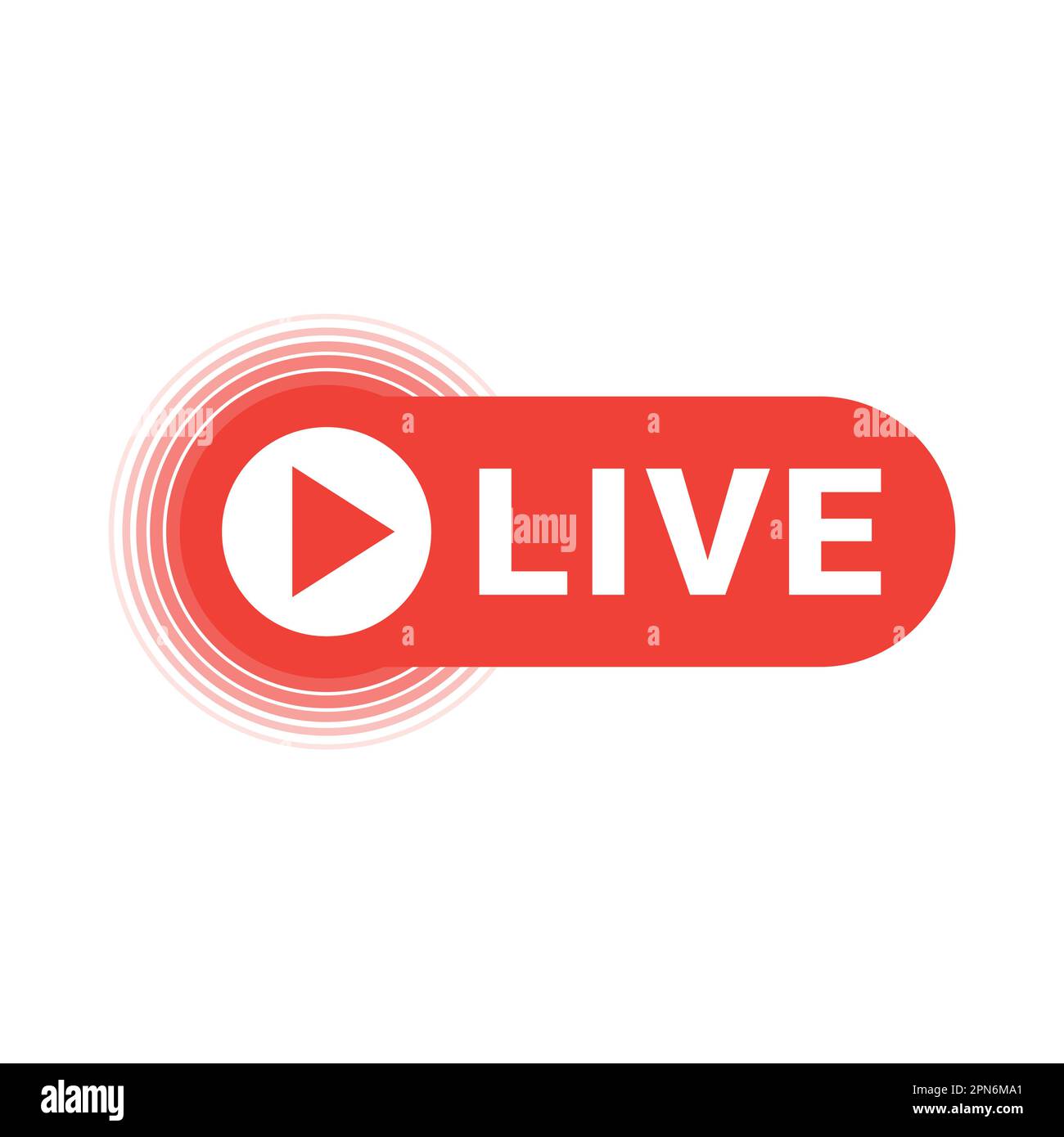 Live streaming colorful vector icon. Broadcast online stream sign Stock
