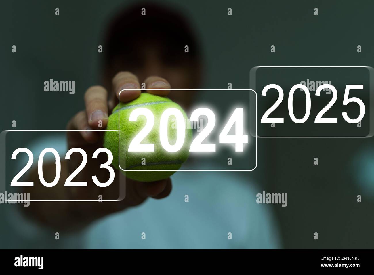 2023 2024 2025 new year concept and business challenge idea Stock Photo
