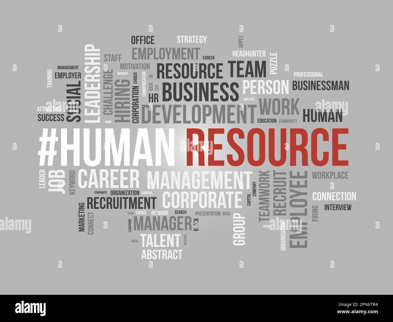 Word cloud background concept for Human resource. Business management