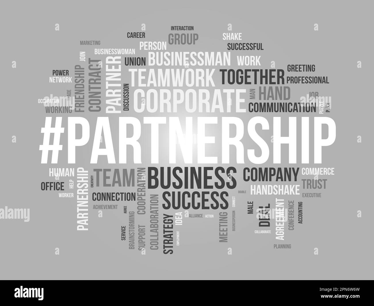 Word cloud background concept for Partnership. Business teamwork