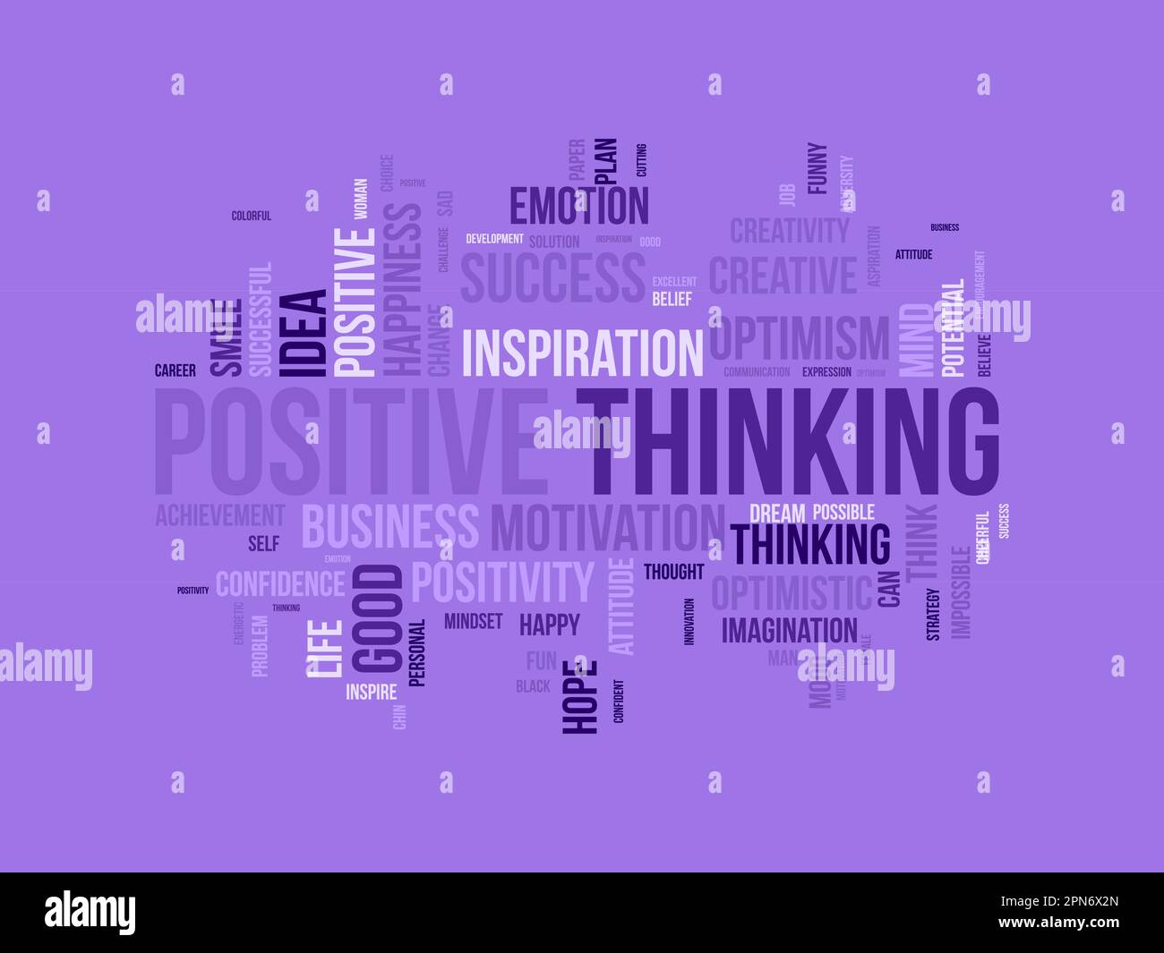 Word cloud background concept for Positive thinking. Success attitude ...