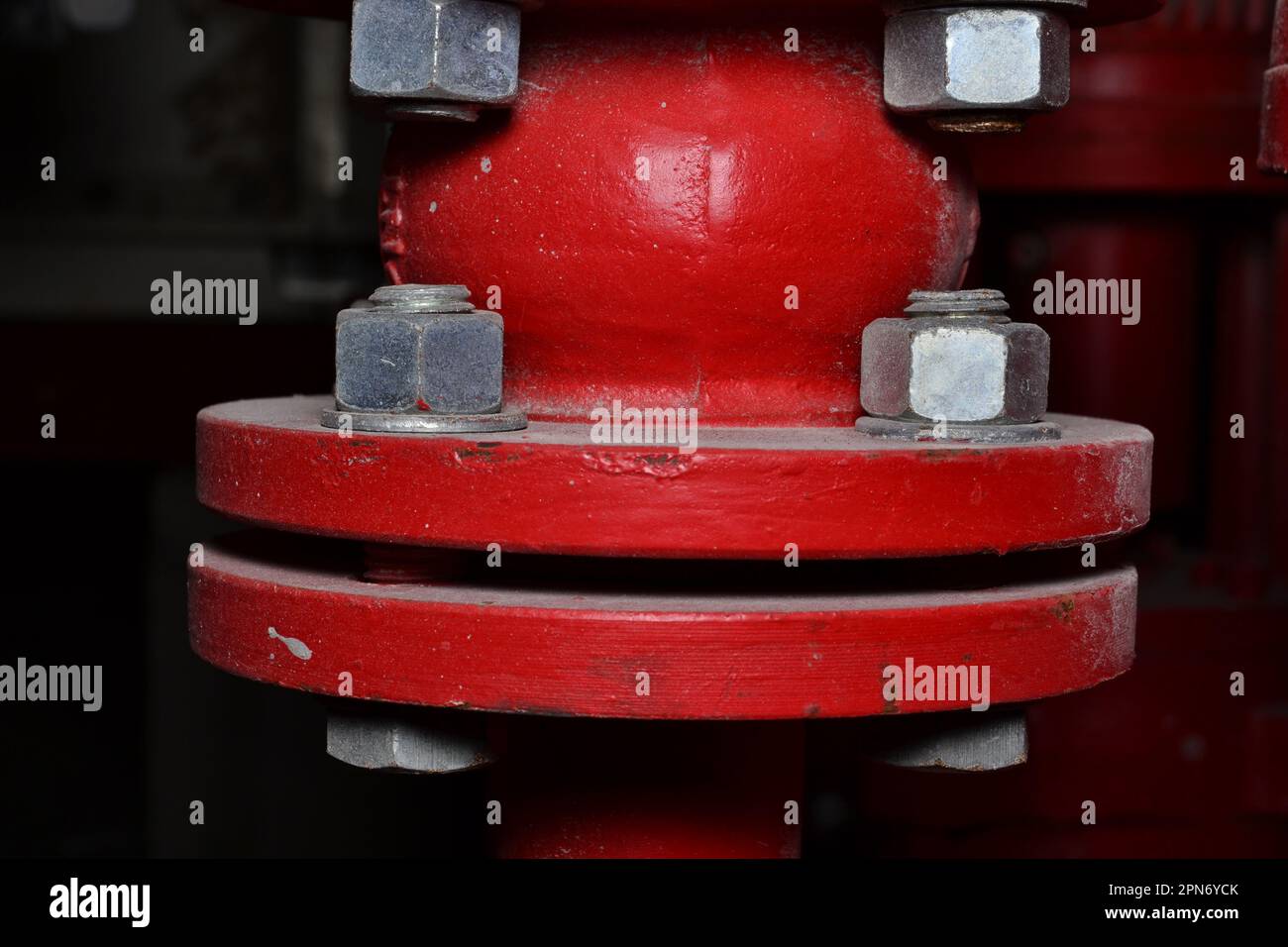 Closeup valve flange nut and bolt Stock Photo Alamy