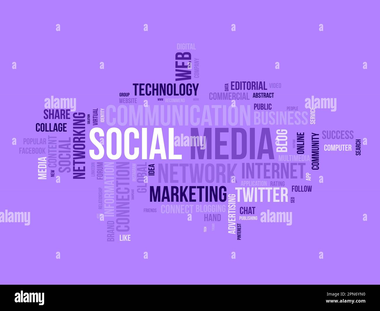 Word cloud background concept for Social media. Global online