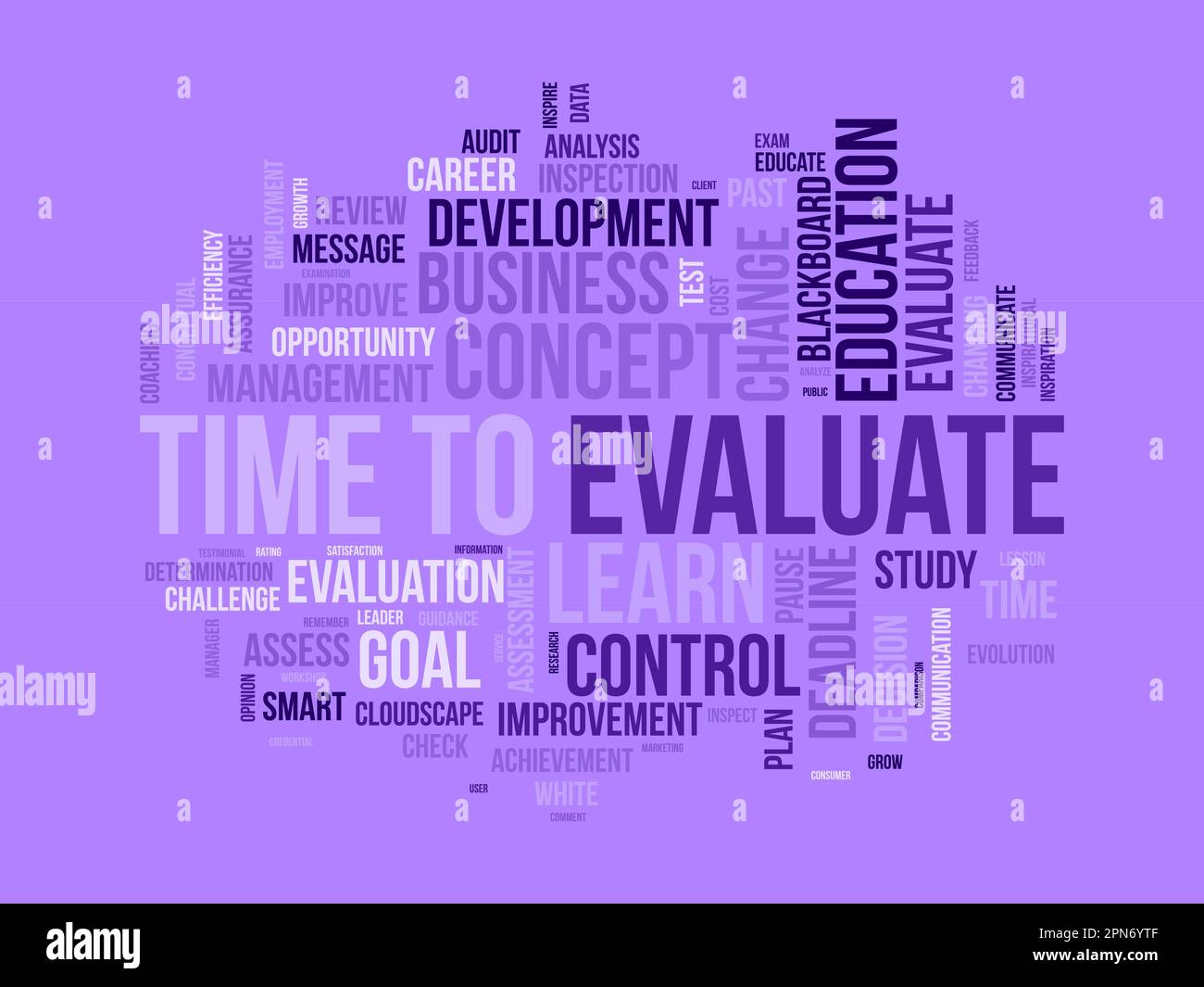 Word cloud background concept for time to evaluate. career development