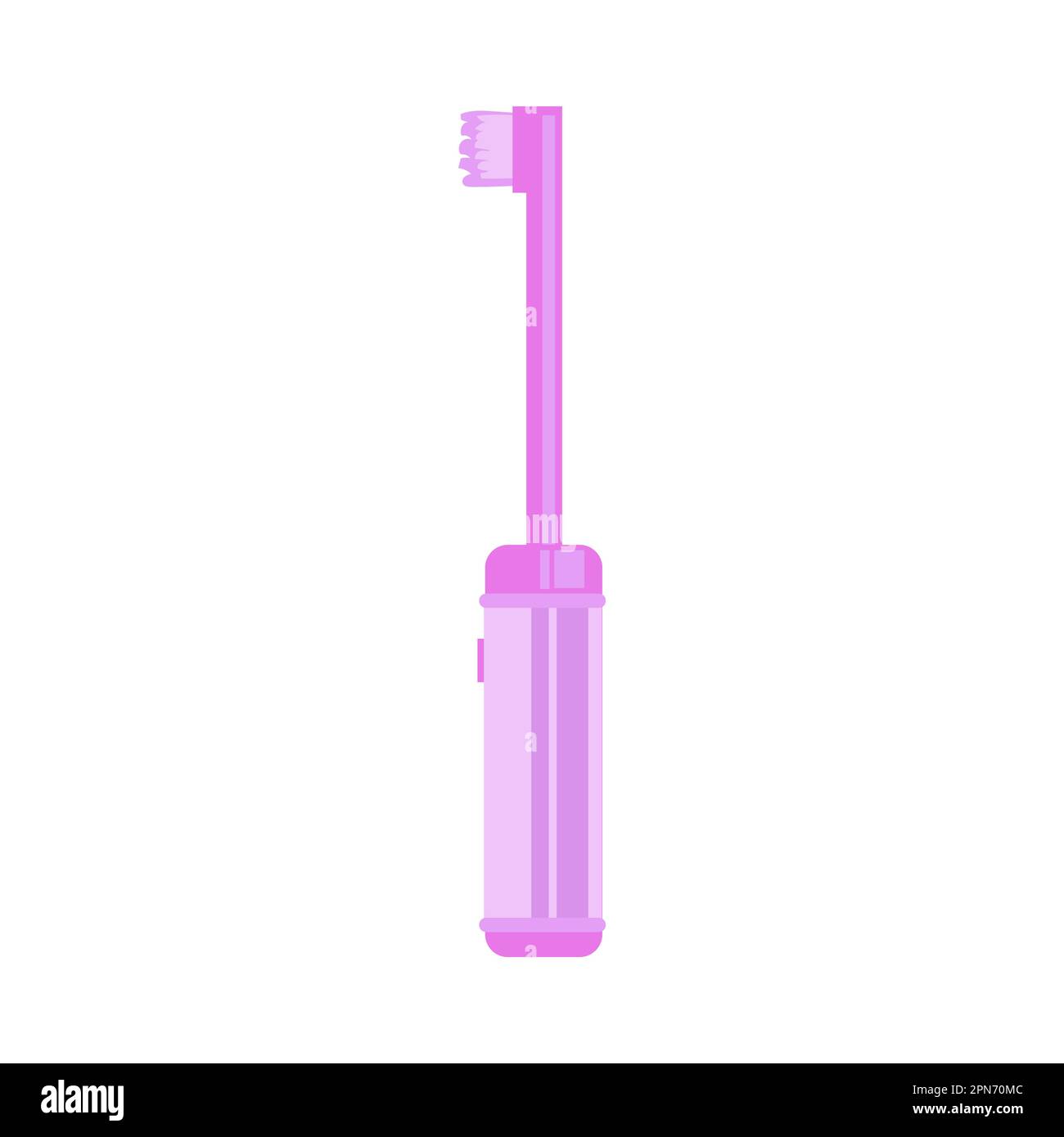 Pink electric cartoon toothbrush illustration Stock Vector Image & Art ...