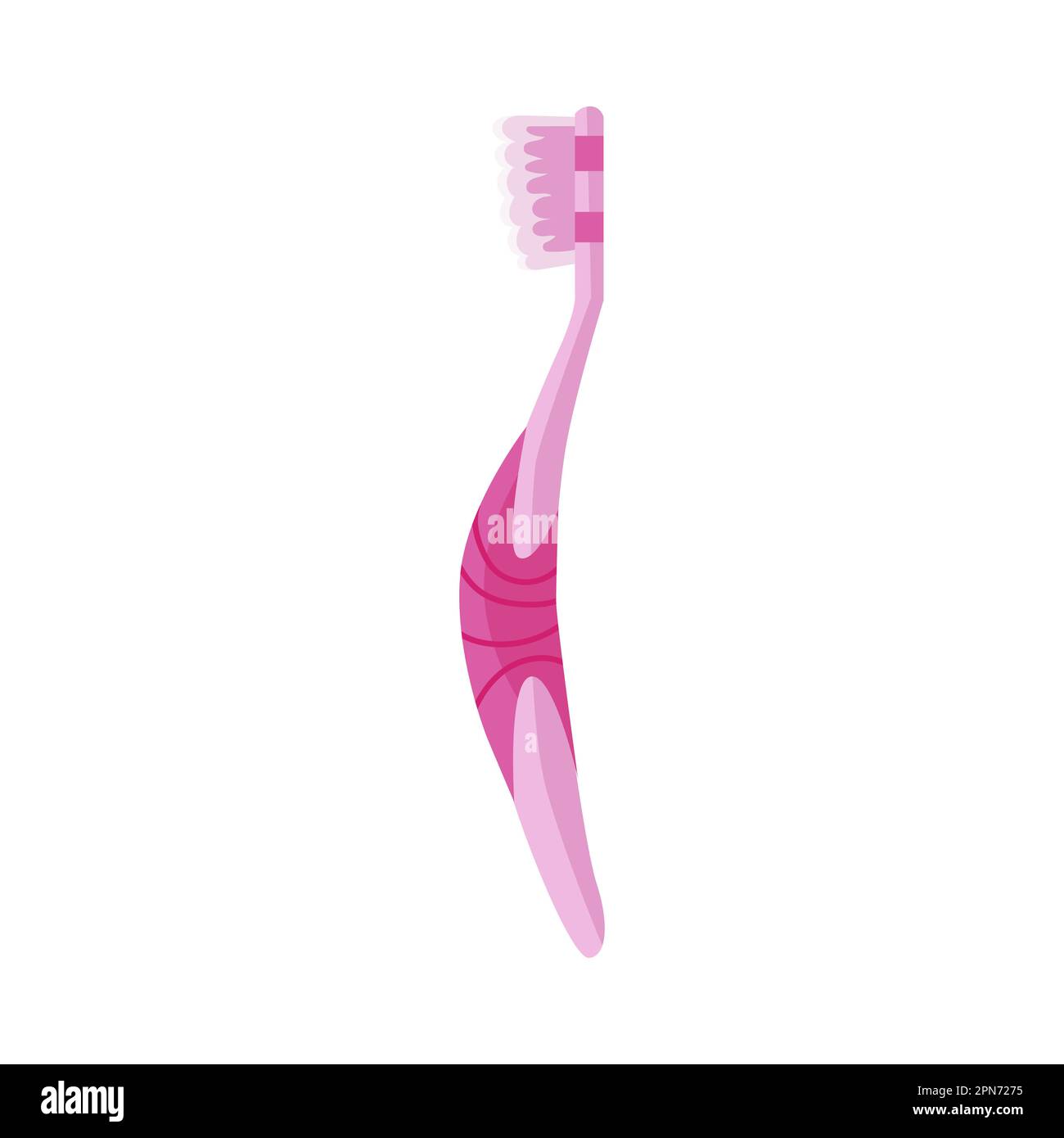 Pink cartoon toothbrush illustration Stock Vector Image & Art - Alamy