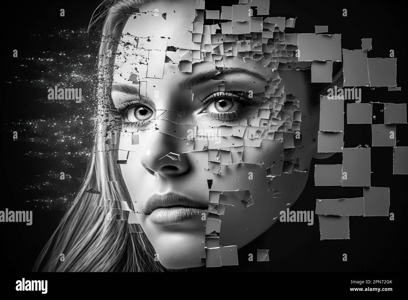 Fragmented face self hi-res stock photography and images - Alamy