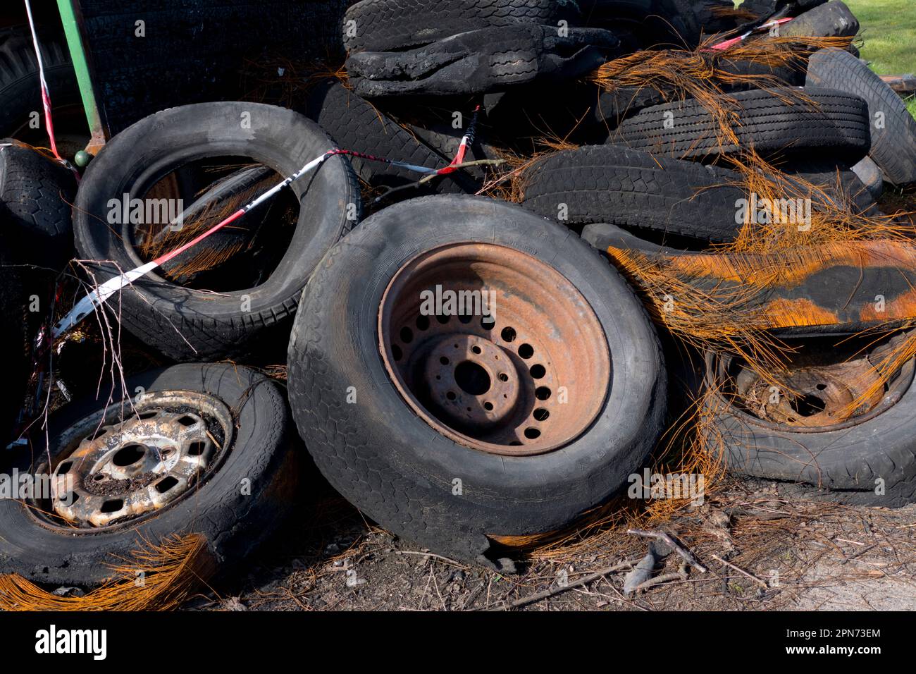 Old Tires Stock Photo