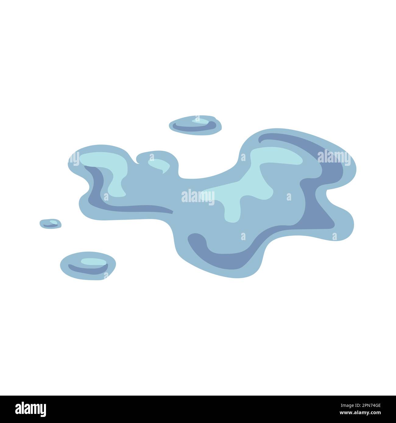 Water puddle of abstract shape flat vector illustration Stock Vector