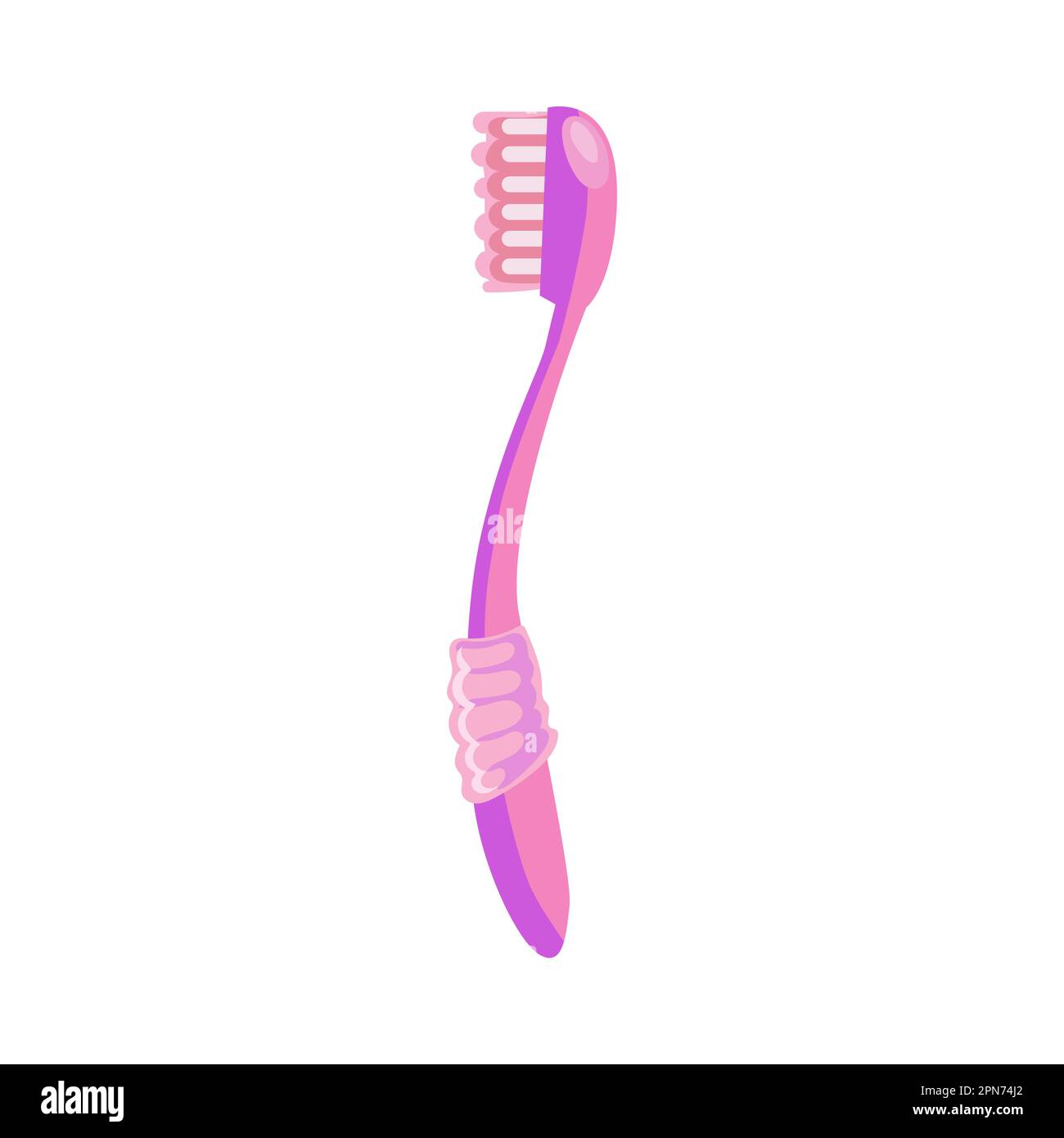 Pink cartoon toothbrush illustration Stock Vector Image & Art - Alamy