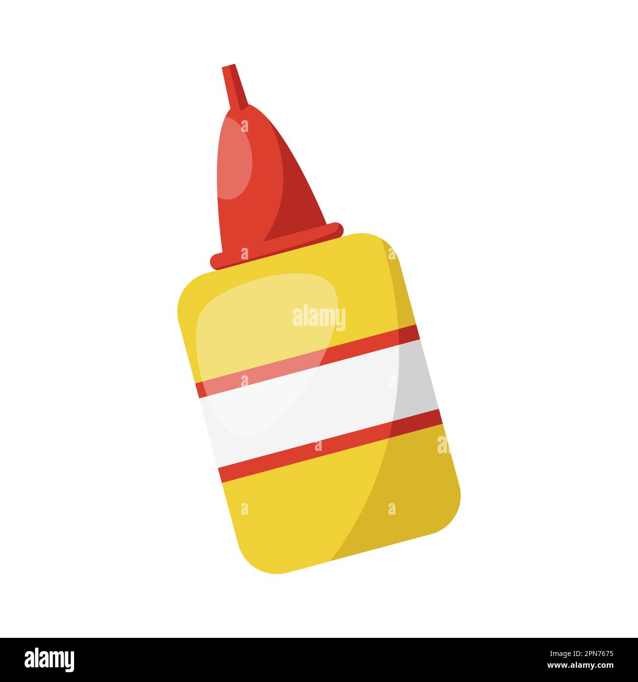 Yellow liquid glue bottle vector illustration Stock Vector Image & Art
