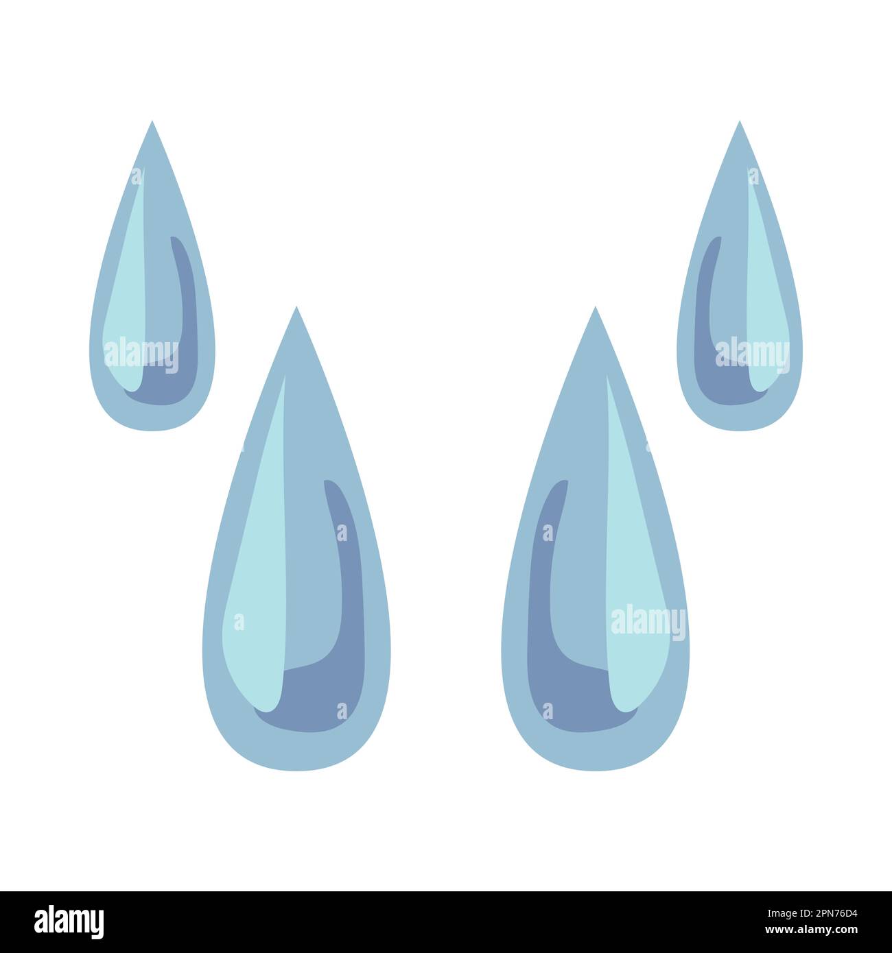 Clear drops of water flat vector illustration Stock Vector Image & Art