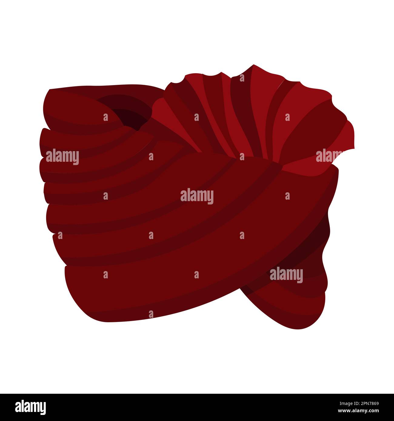 arabian-or-indian-dark-red-turban-cartoon-illustration-stock-vector