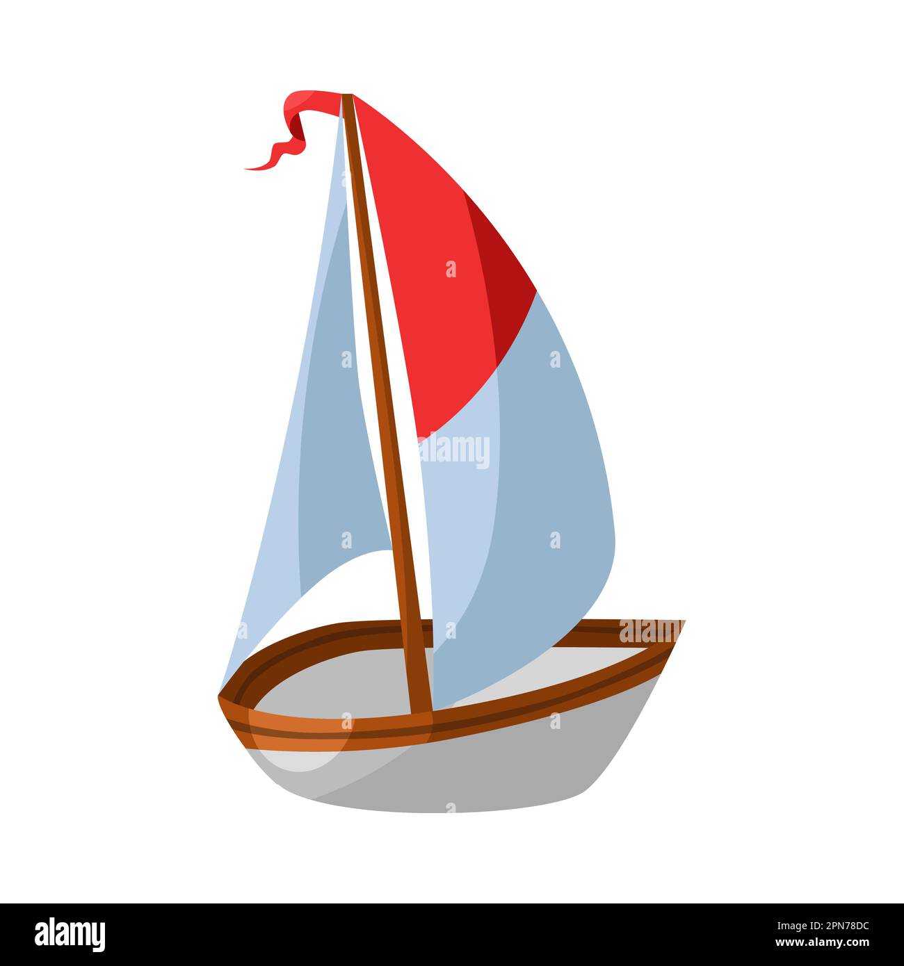 Boat for fishing on lake or sea vector illustration Stock Vector