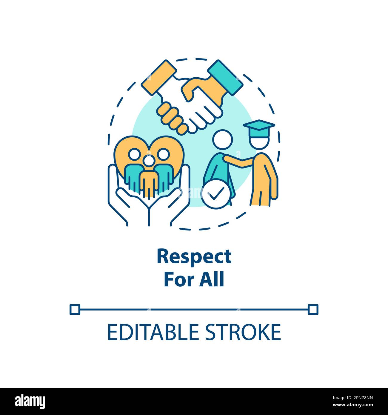 Respect for all concept icon Stock Vector Image & Art - Alamy