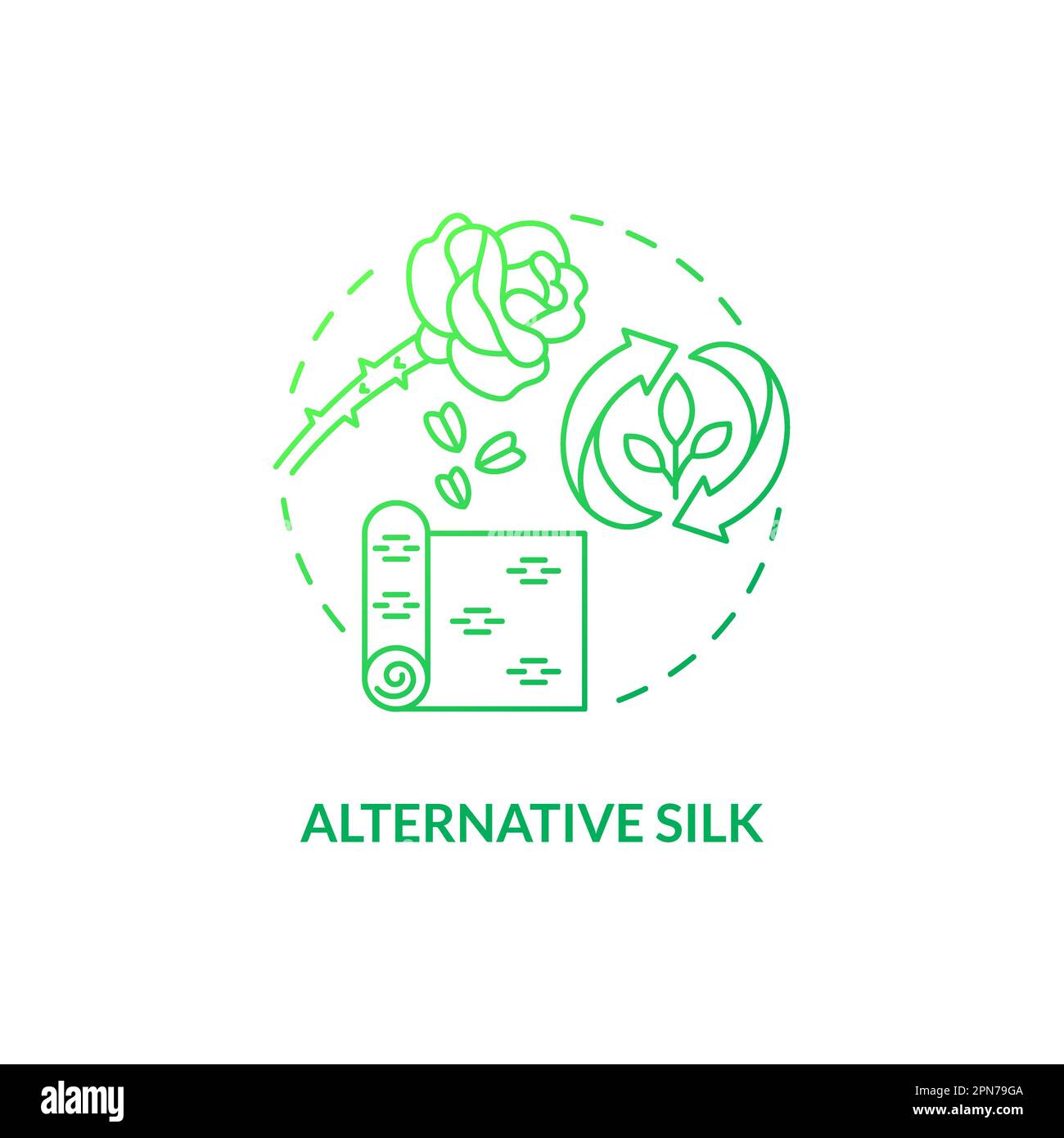 Alternative silk green gradient concept icon Stock Vector