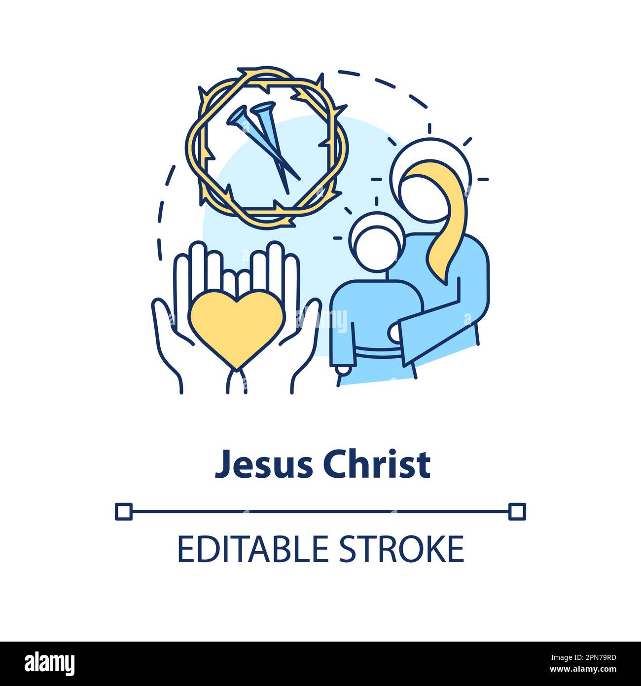 Jesus Christ concept icon Stock Vector Image & Art - Alamy