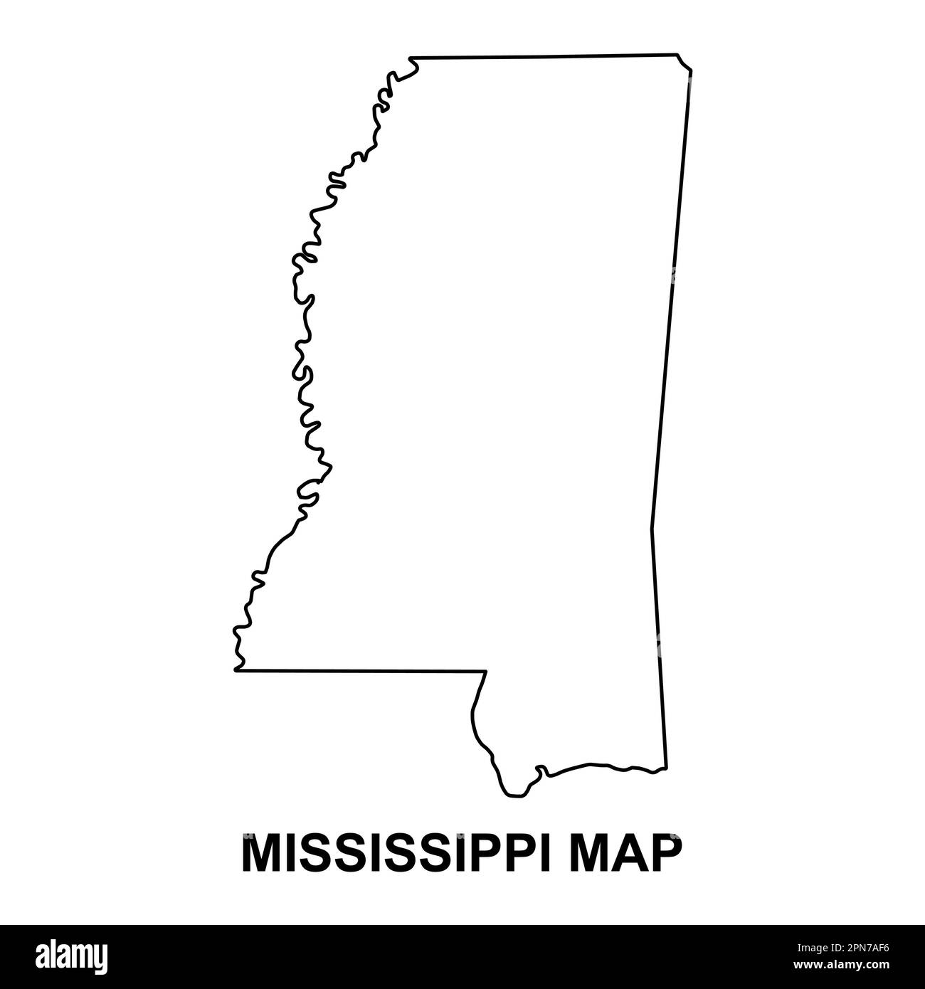 Mississippi map shape united states - Mississippi Map Shape United States Of America Flat Concept Icon Symbol Vector Illustration 2PN7AF6