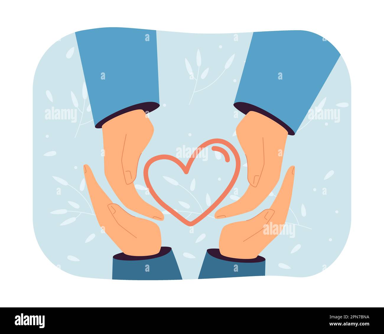 Two Hands Making Heart Sign. Love, Romantic Relationship Concept. Isolated  Vector Illustration Line Style Stock Vector - Illustration of holiday,  nature: 123911638