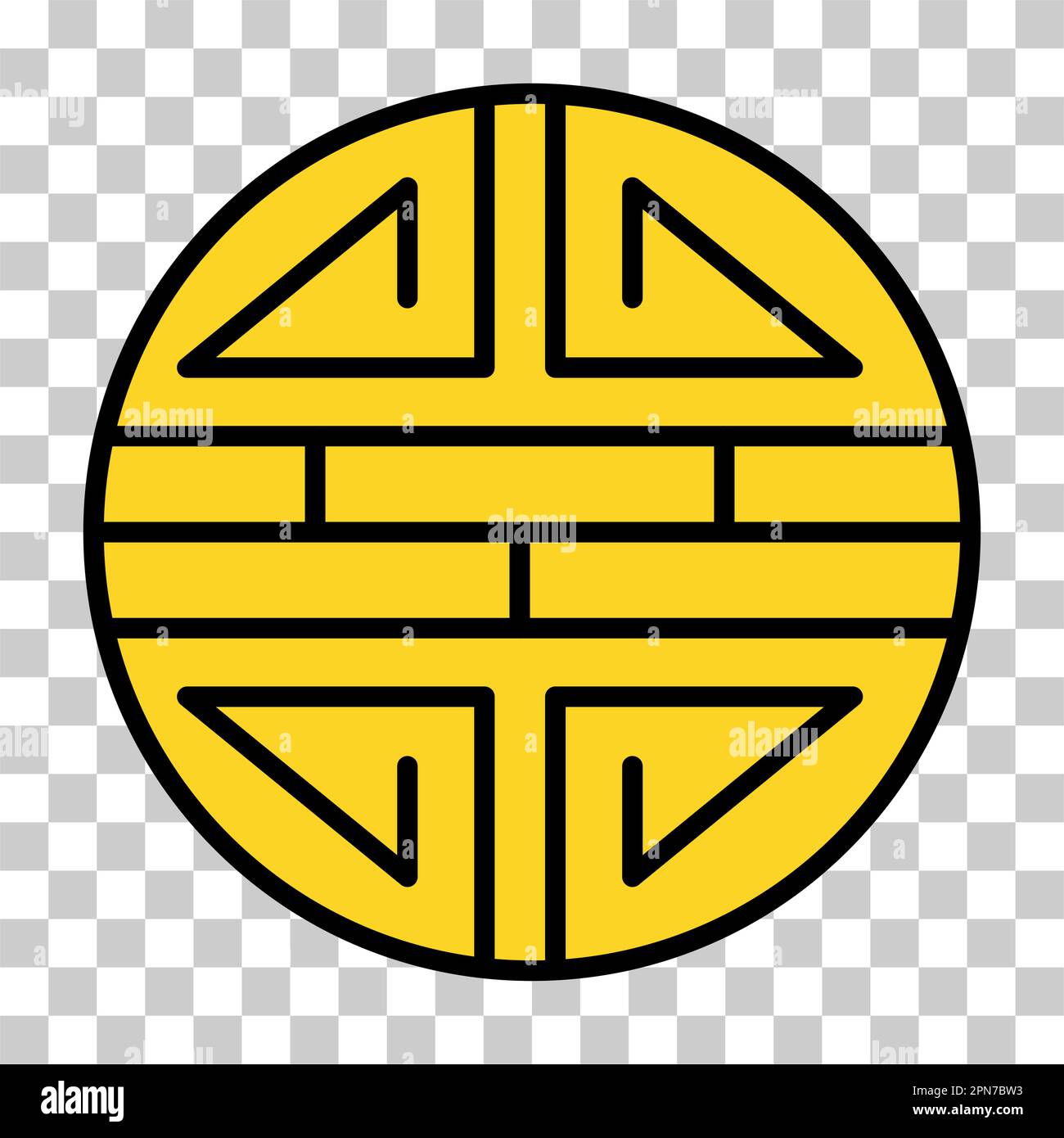 Traditional shou icon, spiritual isolated shu flat symbol, asian vector ...