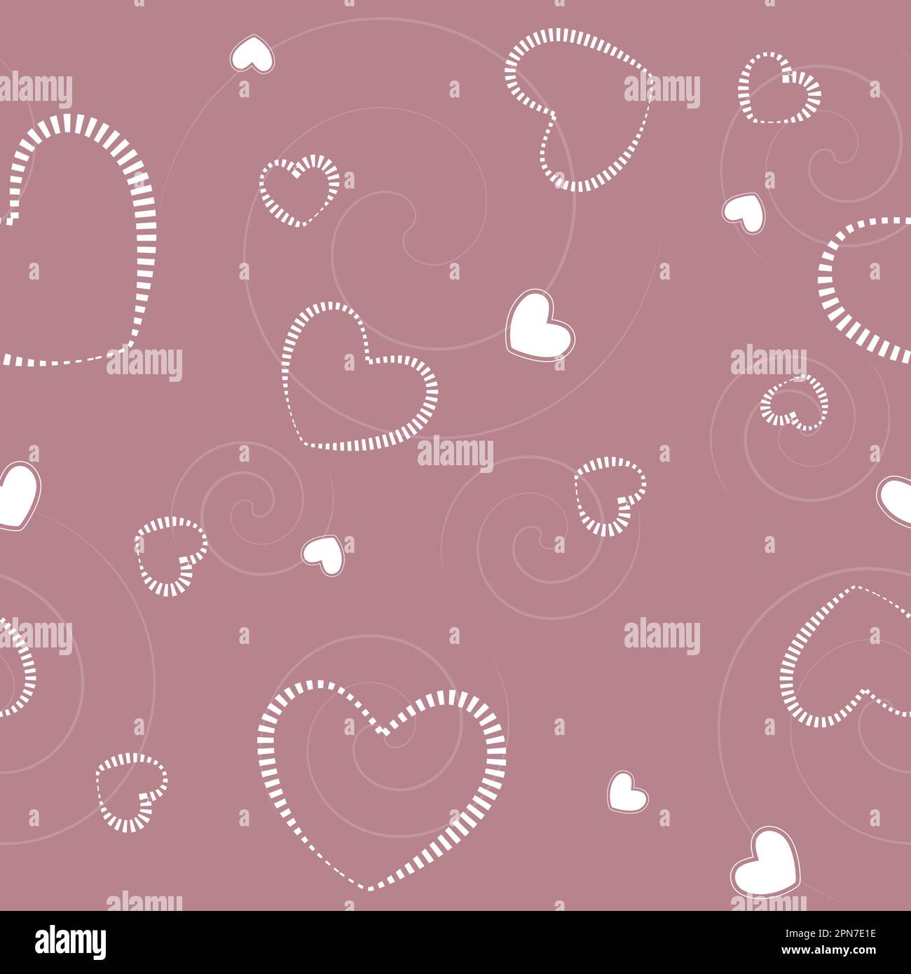 seamless pattern hearts on pink purple background vector eps10 Stock Vector