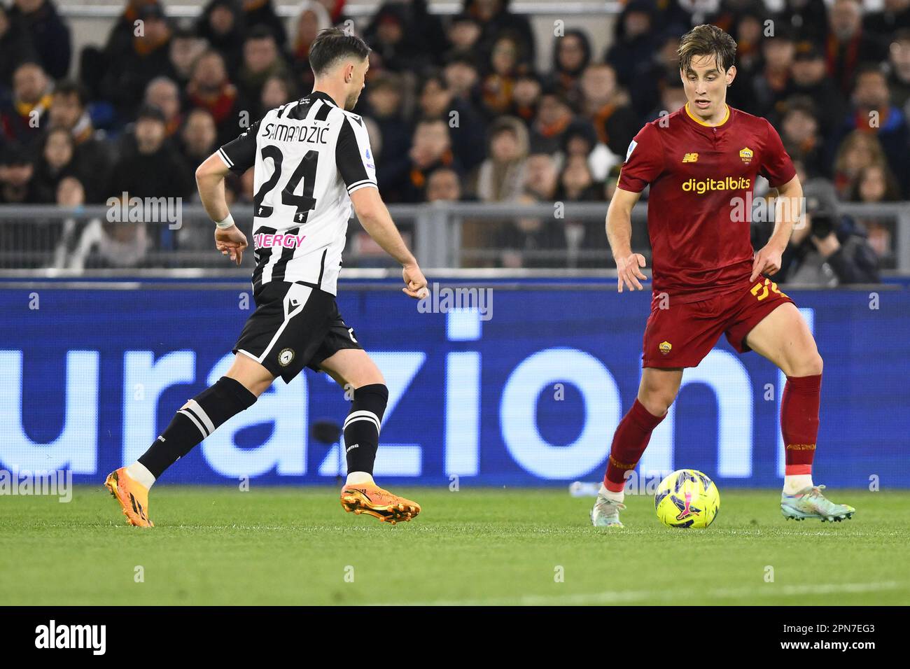 Rome, Italy. 16th Apr, 2023. Edoardo Bove Of A.S. Roma During The 30th ...