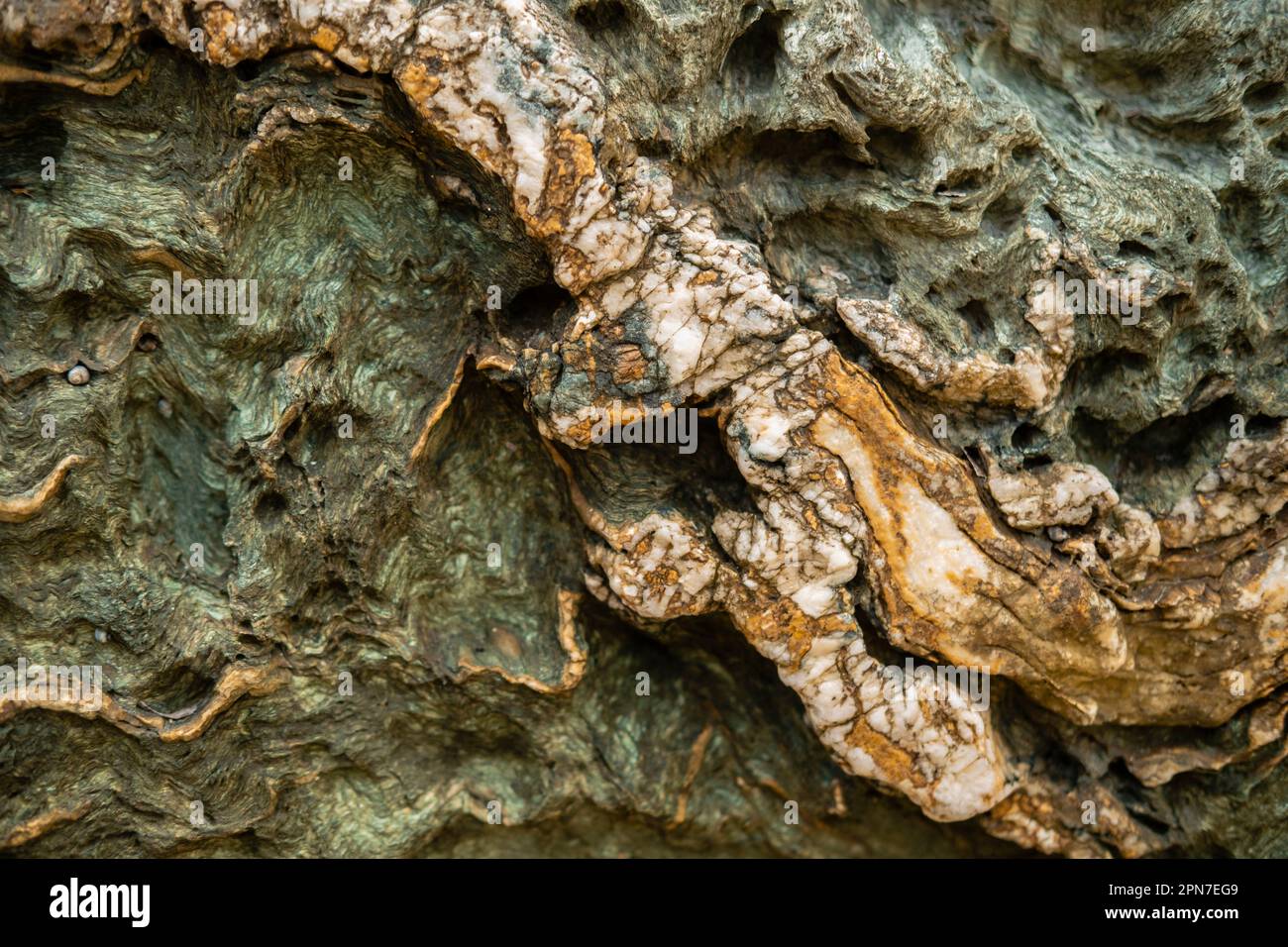 Beautiful stone texture close-up. Natural patterns on stone.  Stock Photo