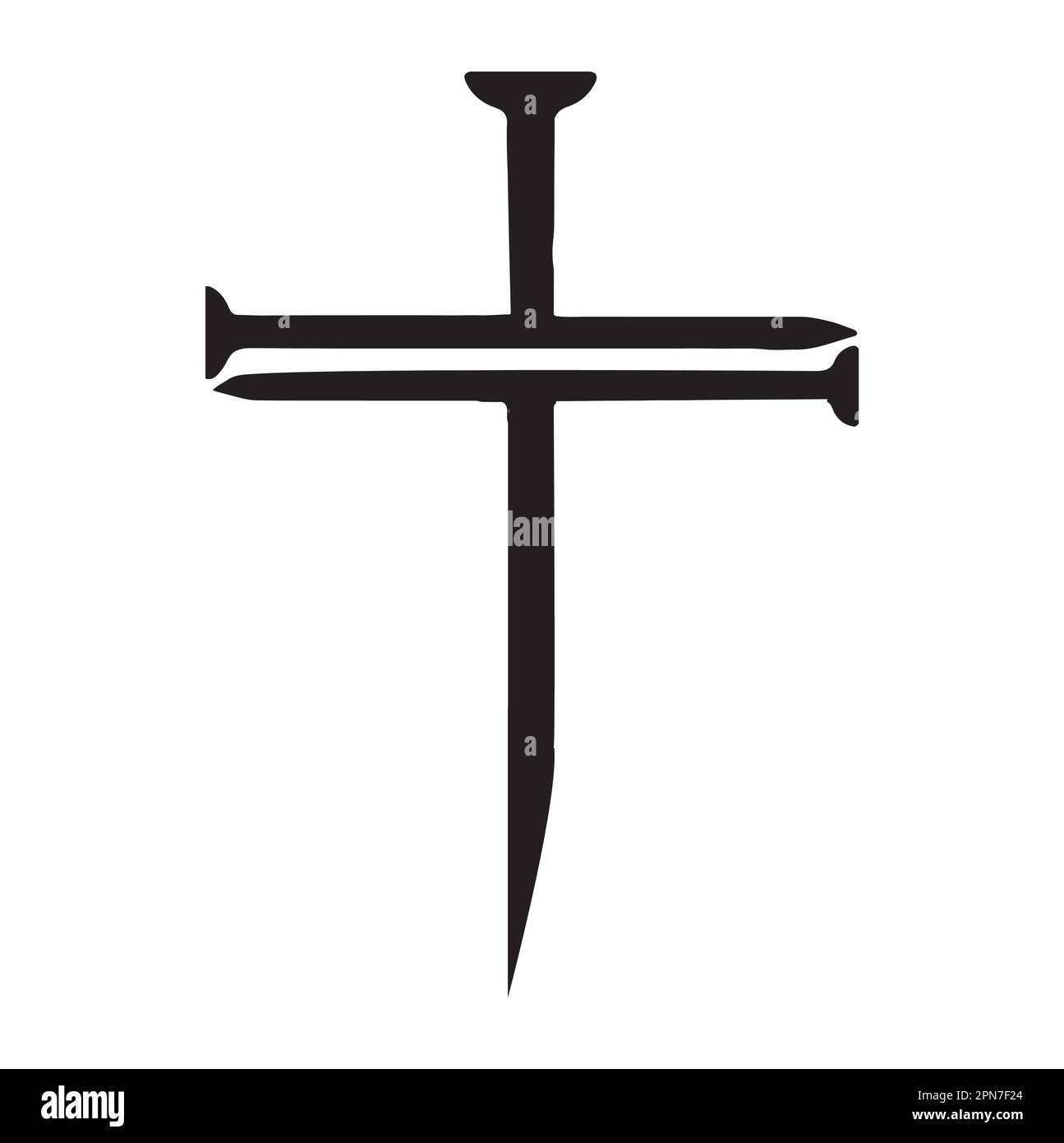 Nail Cross Christian Nail Cross Vector illustrator Stock Vector Image
