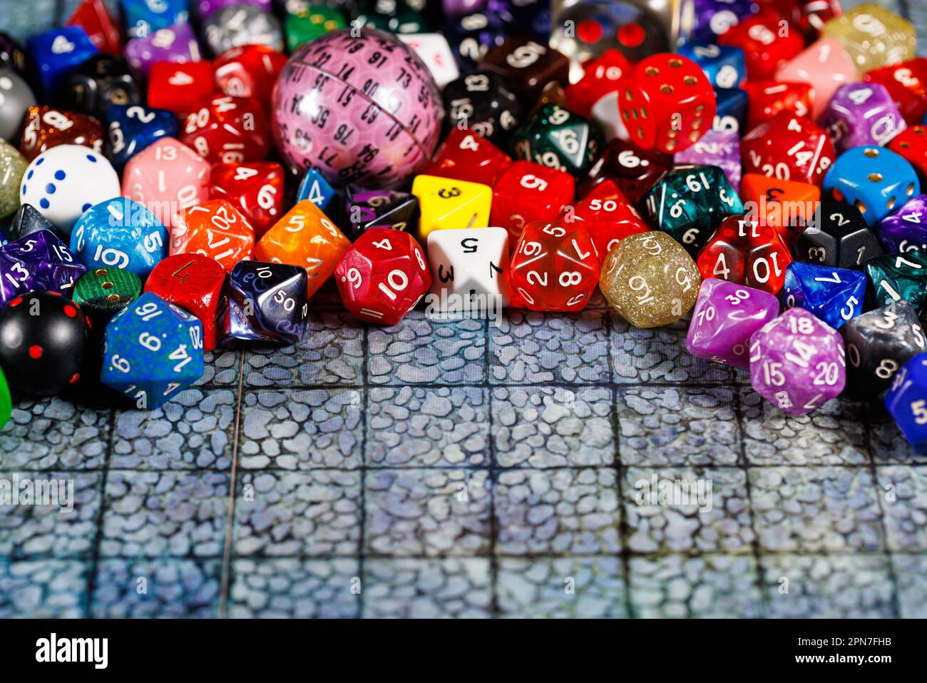 Dice for board game and role-playing game Stock Photo