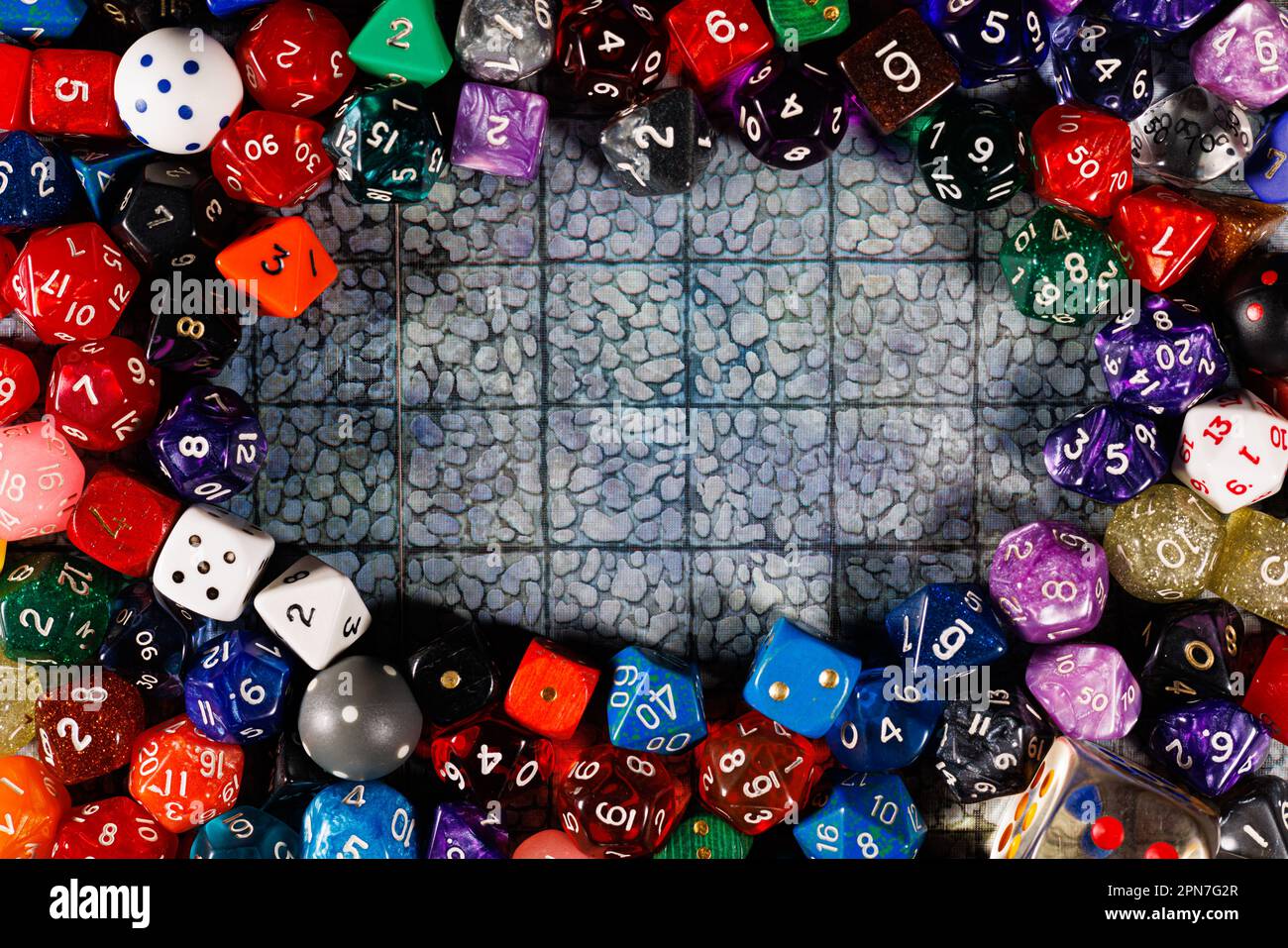 Dice for board game and role-playing game Stock Photo