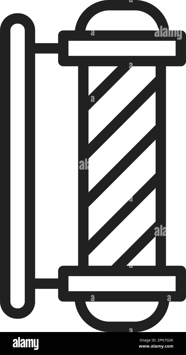 Barber Pole icon vector image. Suitable for mobile apps, web apps and print media. Stock Vector