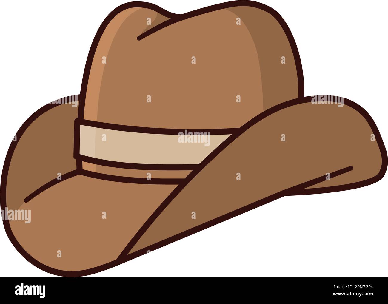Cowboy hat isolated vector illustration for Hat Day on January 15 Stock