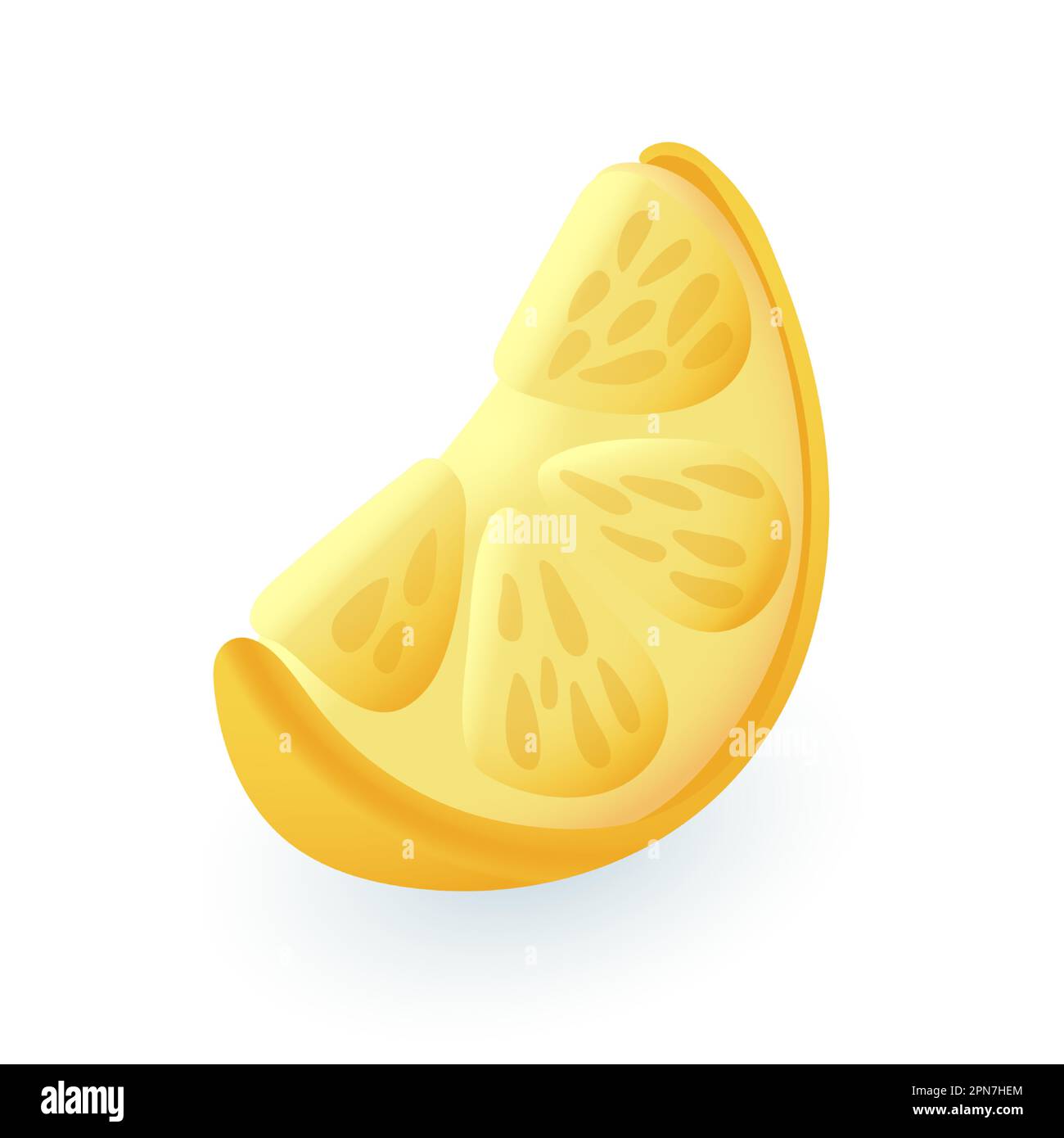 Slice of fresh lemon 3D icon Stock Vector Image & Art Alamy