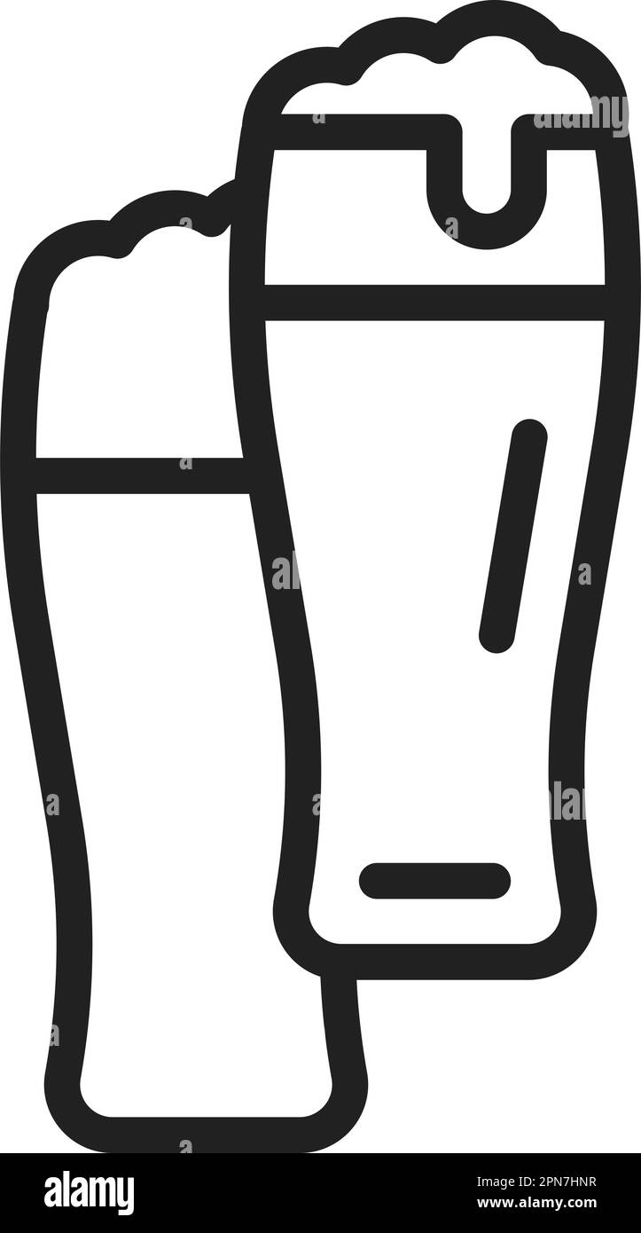 Beers icon vector image. Suitable for mobile apps, web apps and print media. Stock Vector