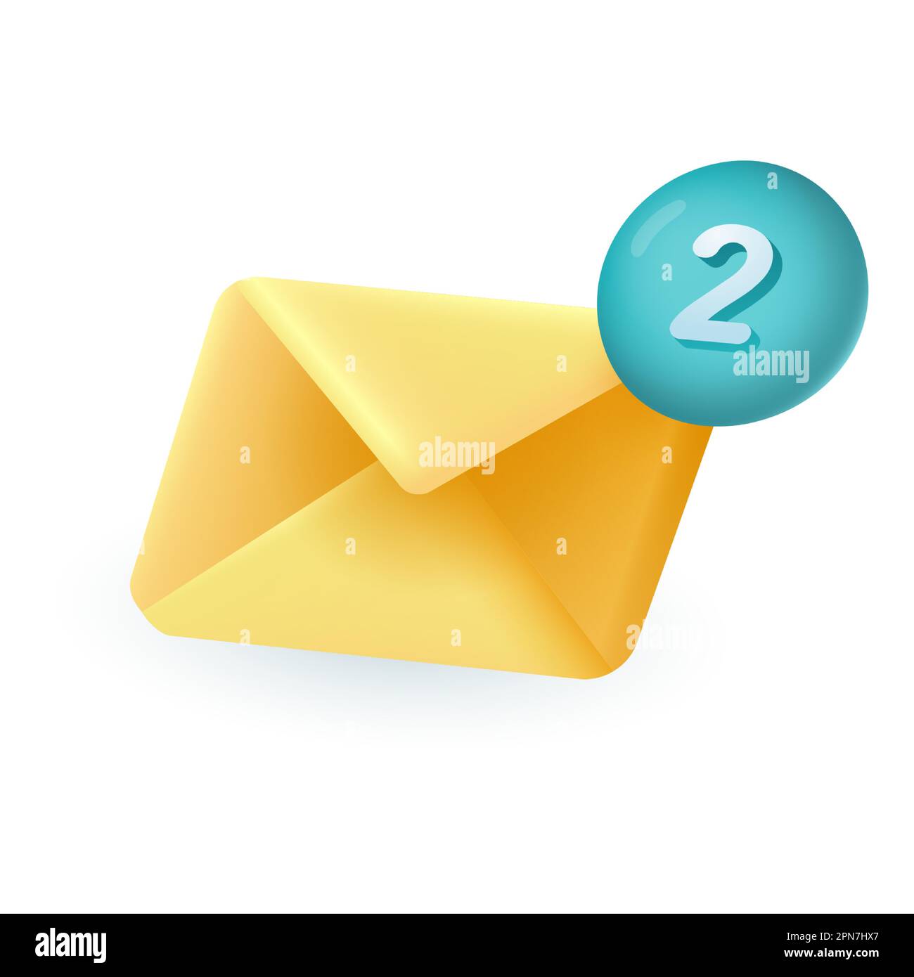 Inbox concept envelope 3d Stock Vector Images - Alamy