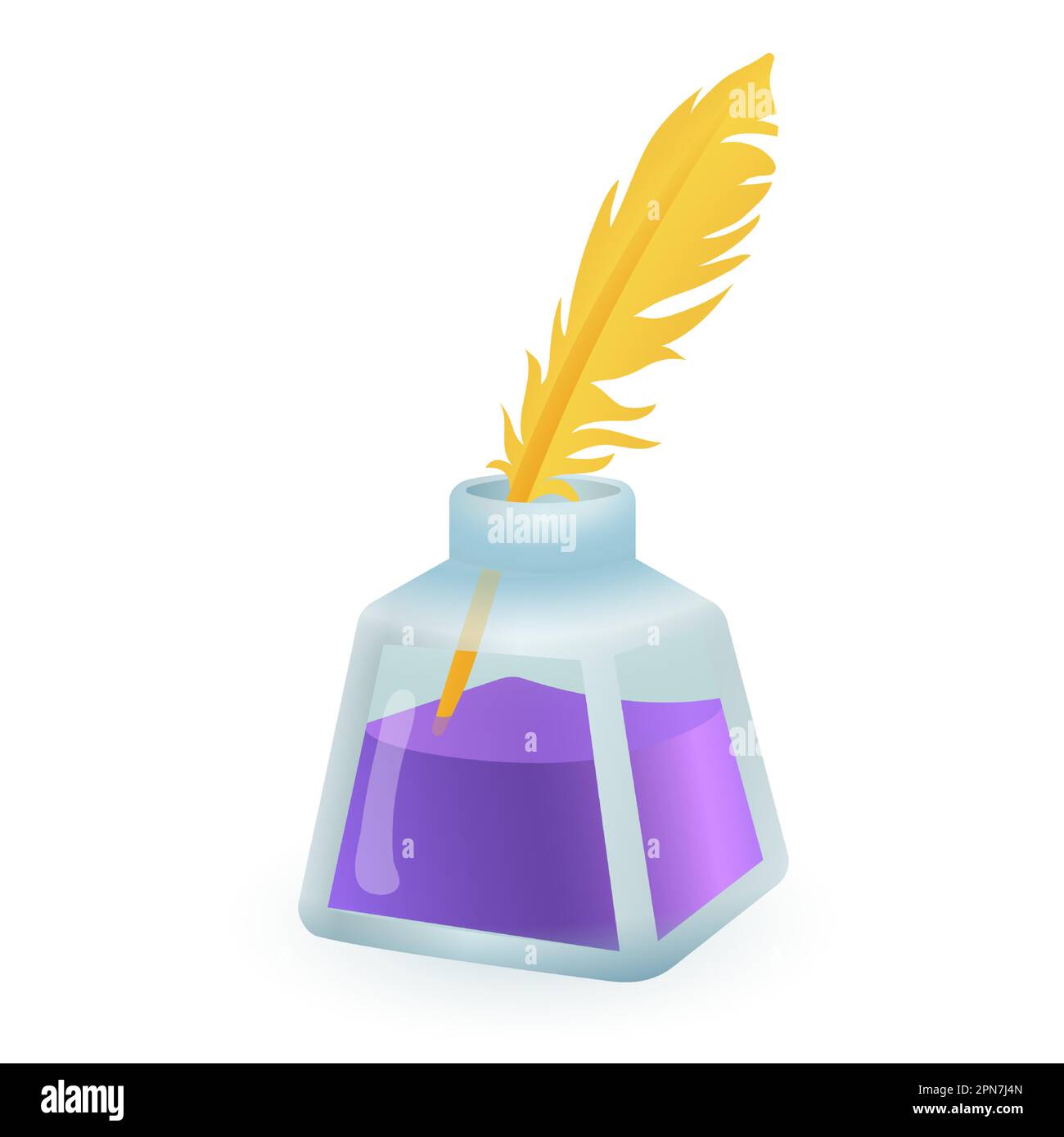 Ink pot and quill Stock Vector Images - Alamy