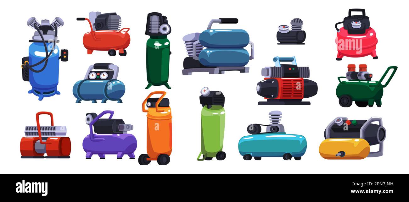Air compressors set Stock Vector Image & Art Alamy