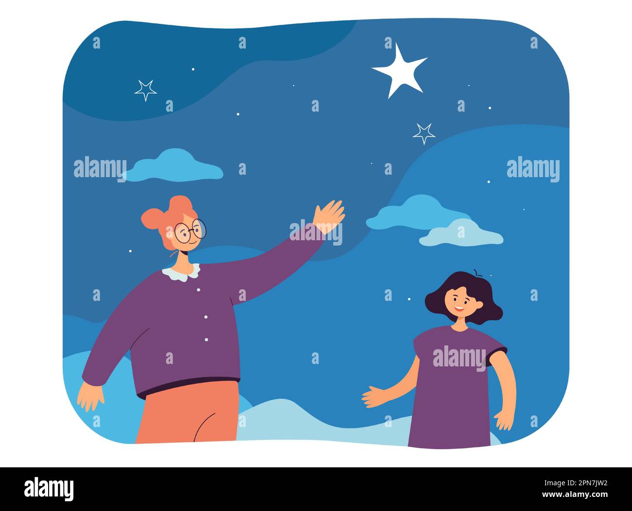 Child night sky stars hi-res stock photography and images - Alamy