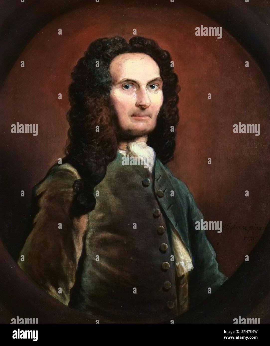 Abraham de Moivre (1667 1754) mathematicien francais Stock Photo