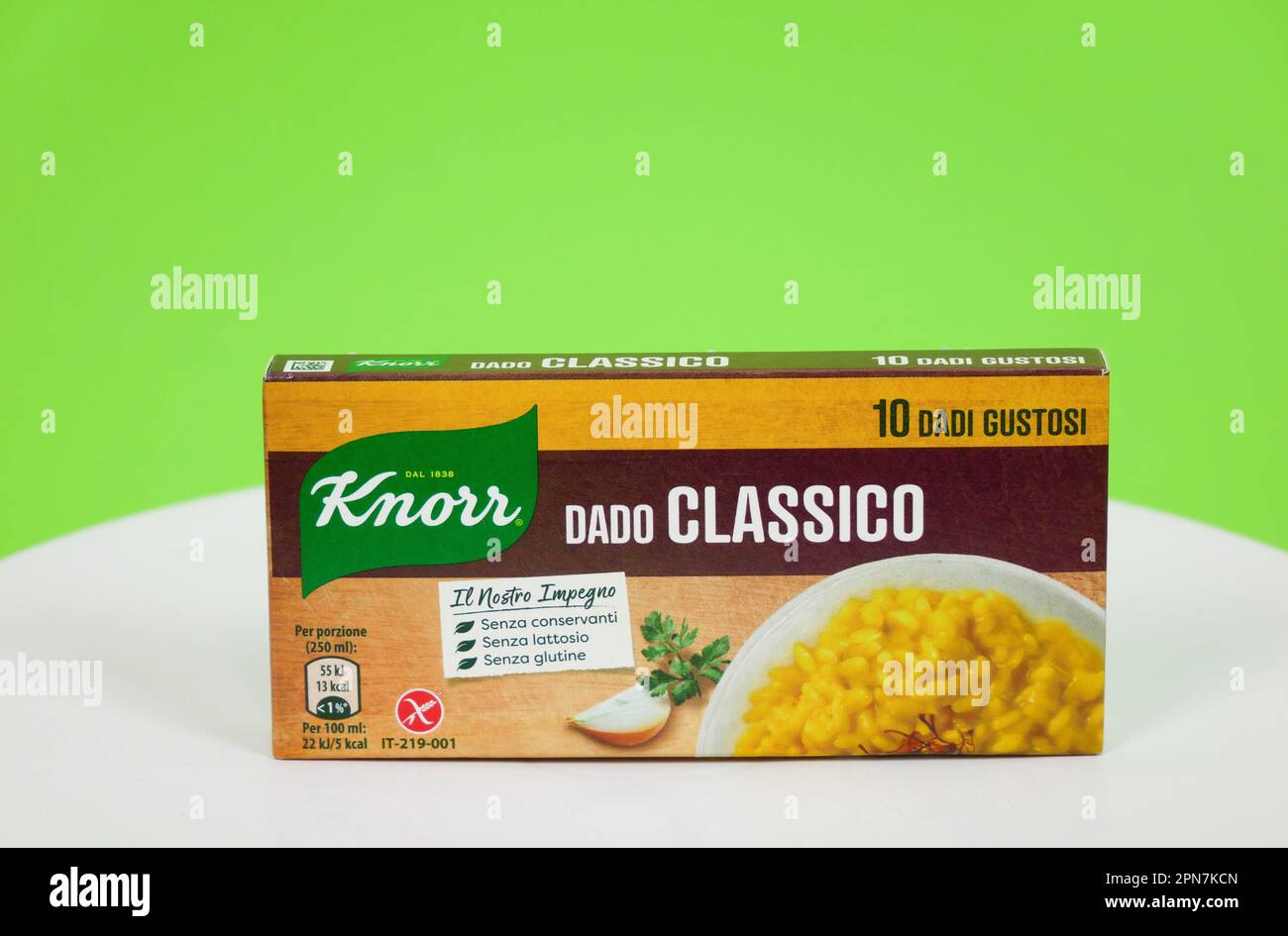 Naples Italy February 23, 2023pack of 10 Knorr brand vegetable