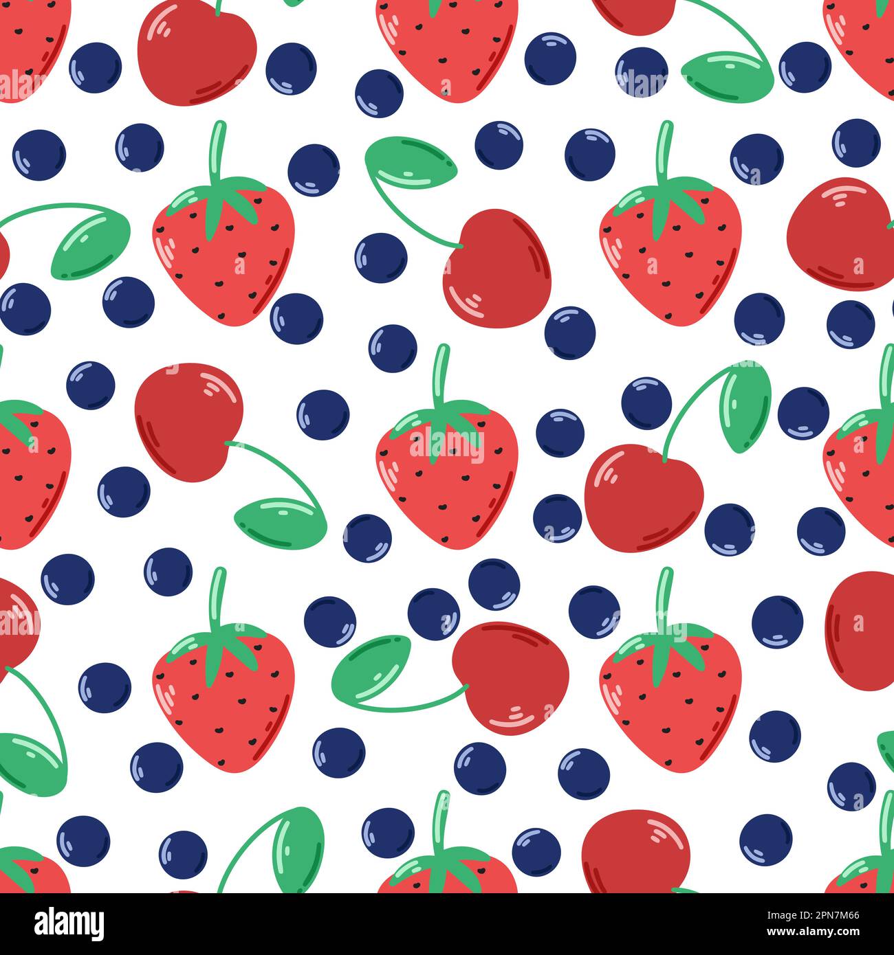 Summer berry seamless pattern Stock Vector