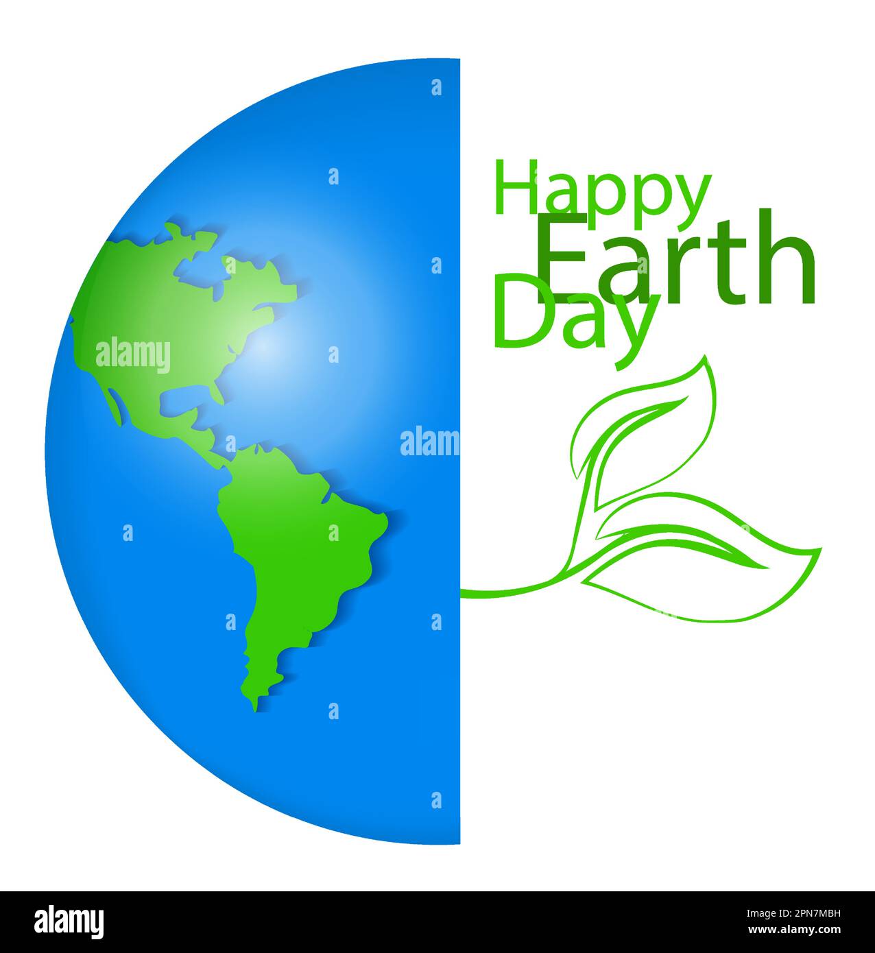 earth with map and green leaves, logo or emblem, symbol. Earth