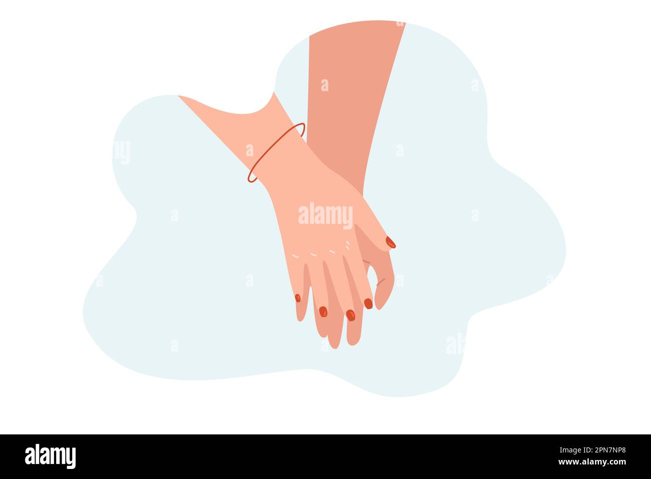 Man and woman holding hands flat vector illustration Stock Vector Image ...