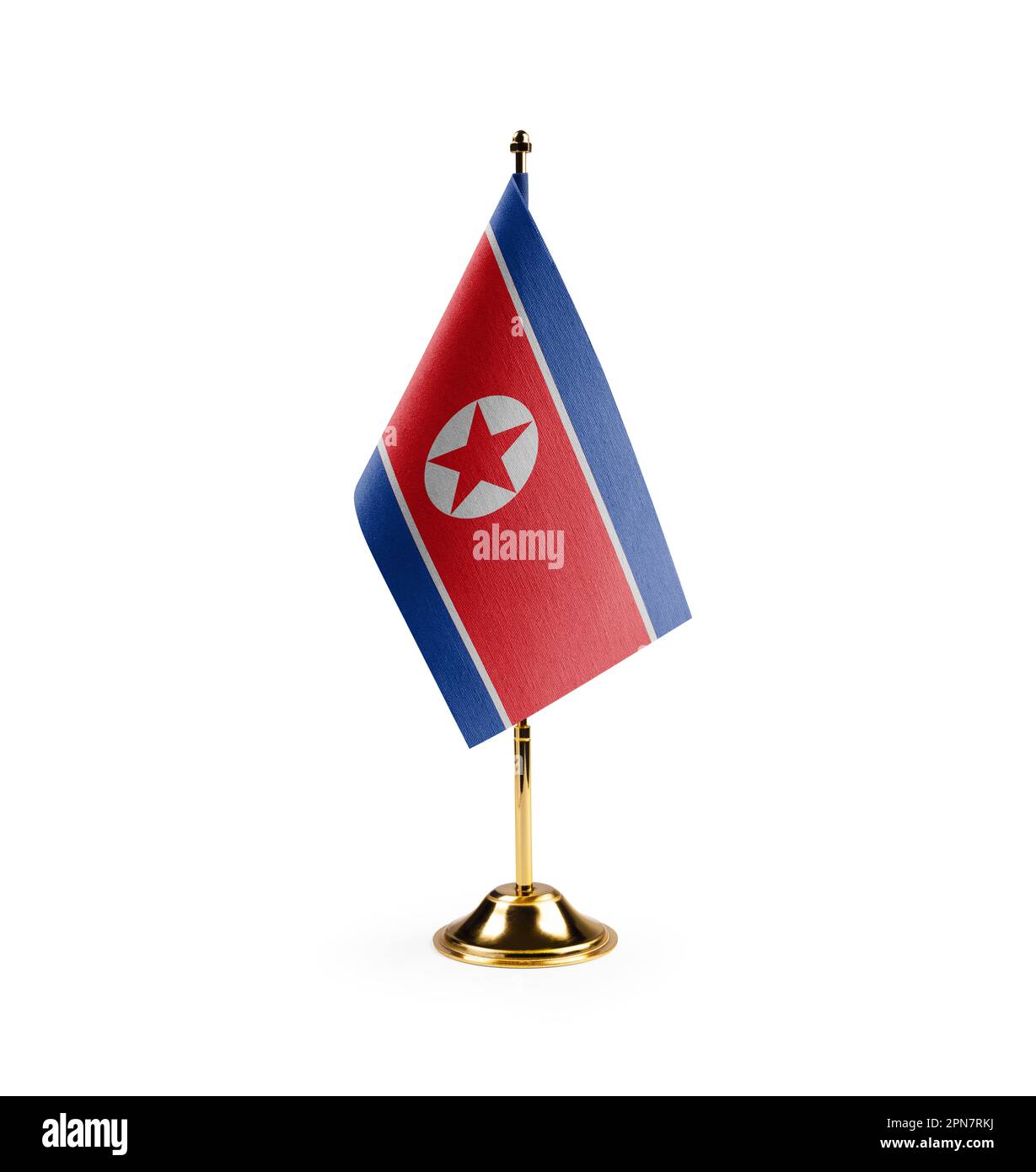 Small national flag of the North Korea on a white background Stock Photo Alamy