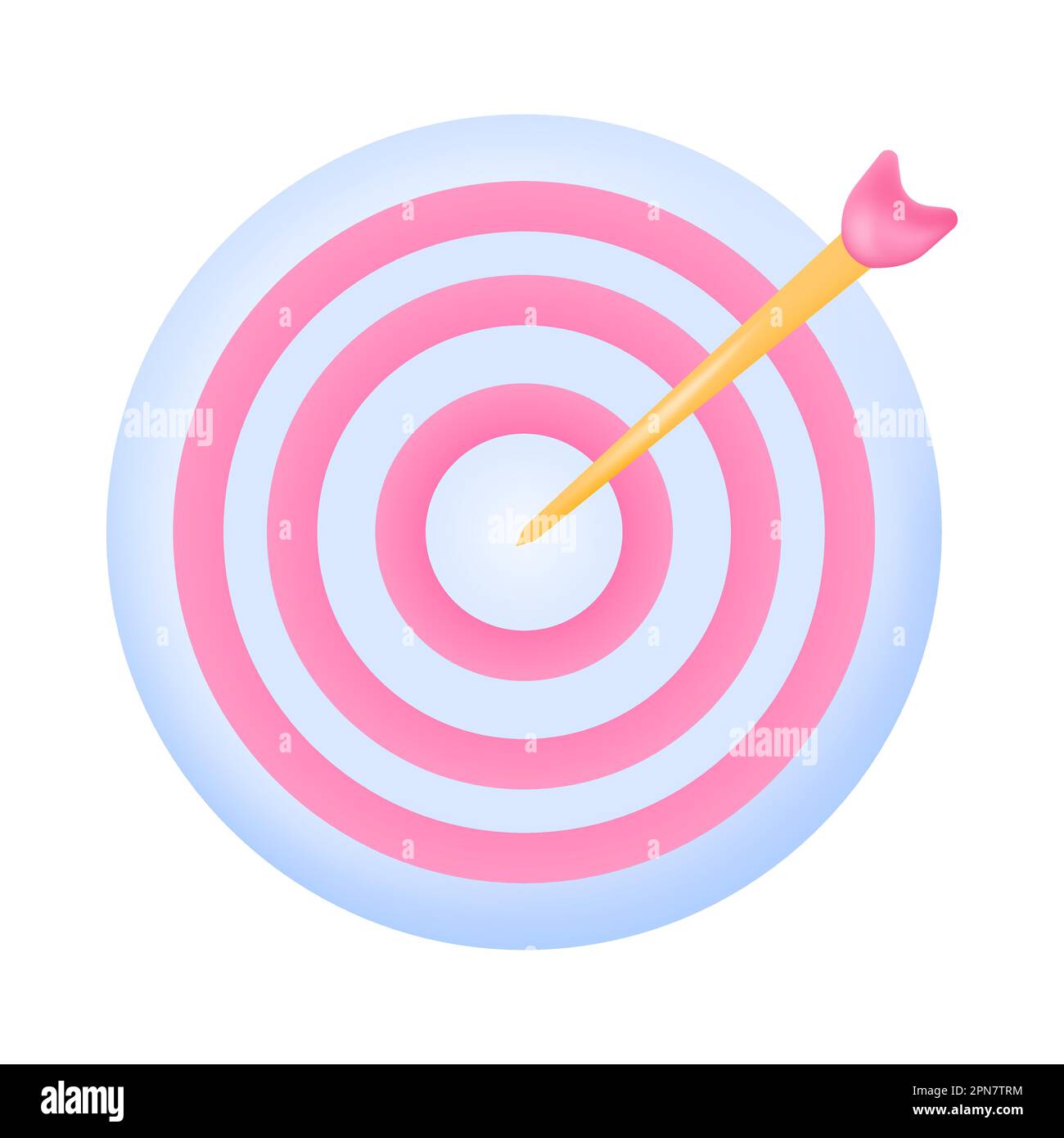 Arrow hitting bullseye or target 3D icon Stock Vector Image & Art Alamy